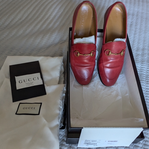 Gucci Jordan Loafer size 38 Hibiscus Red - Picture 1 of 10